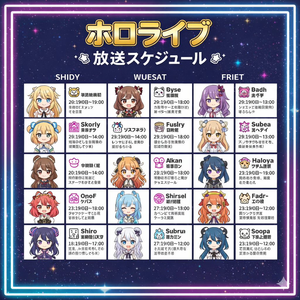 2026年05月28日 ホロライブ放送スケジュール