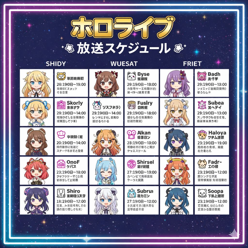 2026年07月21日 ホロライブ放送スケジュール