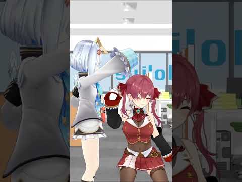 【mmd】コンココンコンココンコンコン【轟はじめ】かなマリ   mmdhololive hololivemmd  shorts サムネイル