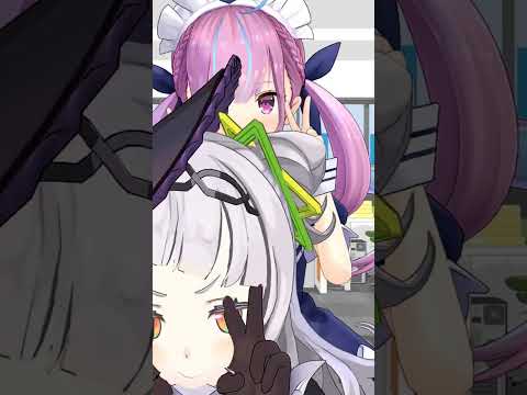 【mmd】だららら🦀！だららら🐰！ 湊あくあ 紫咲シオン   mmdホロライブ ホロライブmmd サムネイル