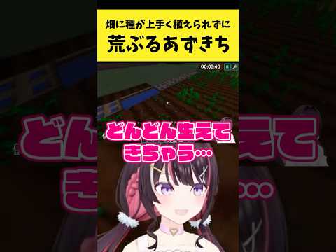 畑に種が上手く植えられずに荒ぶるあずきち【AZKi/白上フブキ/ホロライブ切り抜き】shorts サムネイル
