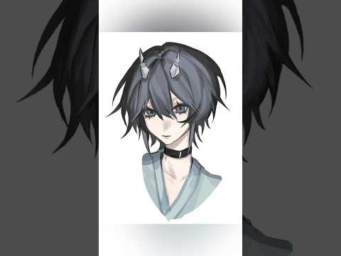 OCラクガキお顔だけart illustration サムネイル