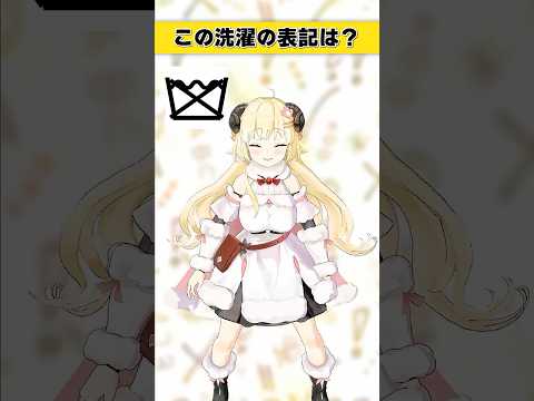 この洗濯表記は？【 今日のわため 】 shorts hololive  vtuber サムネイル