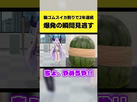 兎田ぺこら・儒烏風亭らでん・一条莉々華が参加 輪ゴムスイカ割りで爆発の瞬間を追う検証