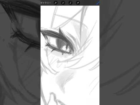 目を描くだけ illustration art skeb サムネイル