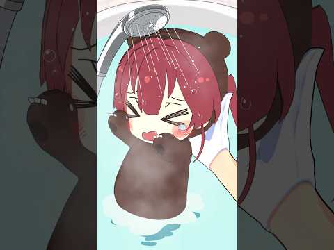 クマリンをお風呂に入れてみた🛁🐻shorts