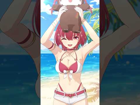 宝鐘マリンがビーチで神回!水着ボインボインで“揺れ”ネタ満載のShorts